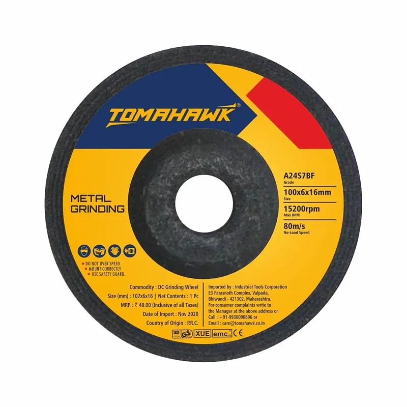 10-Pack Metal Abrasive Grinding Wheels – 4" (100X6.0X16Mm), Black Coating – For Angle Grinders 1