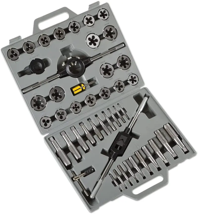 45-Piece Sae Tap And Die Set – Comprehensive Inch-Thread Repair Kit 1