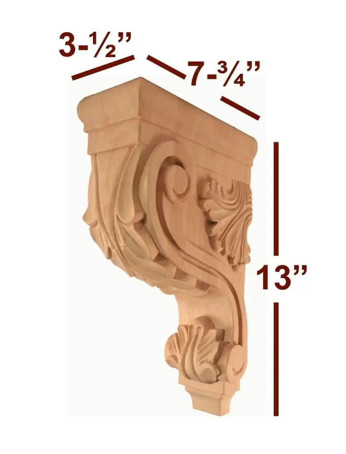 Acanthus Bar Bracket — Horizontal Support Design 1