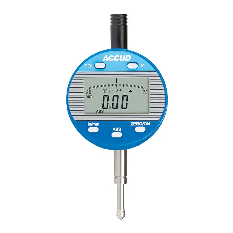 Accud Dual-Mount Digital Indicator – Flat & Lug Back, 25.4Mm Range, 0.001Mm Resolution 1