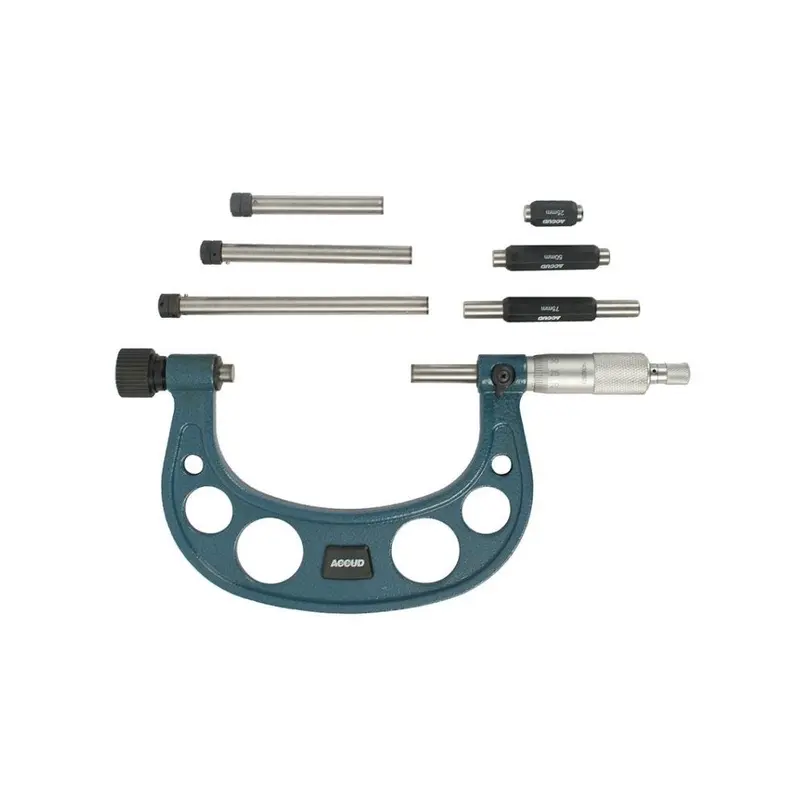 Accud Outside Micrometer — 0–50 Mm Range, Ratchet Stop, Iso-Compliant Design 1