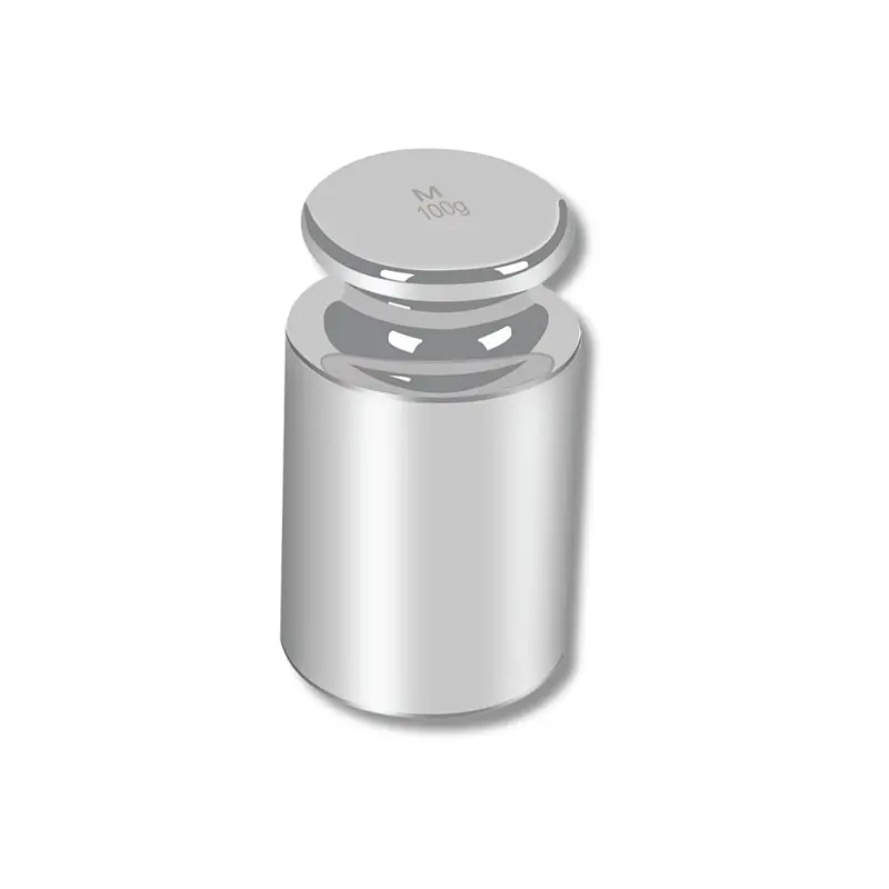 Accud Stainless Steel Cylindrical Calibration Weight — 100 G, Traceable Accuracy 1