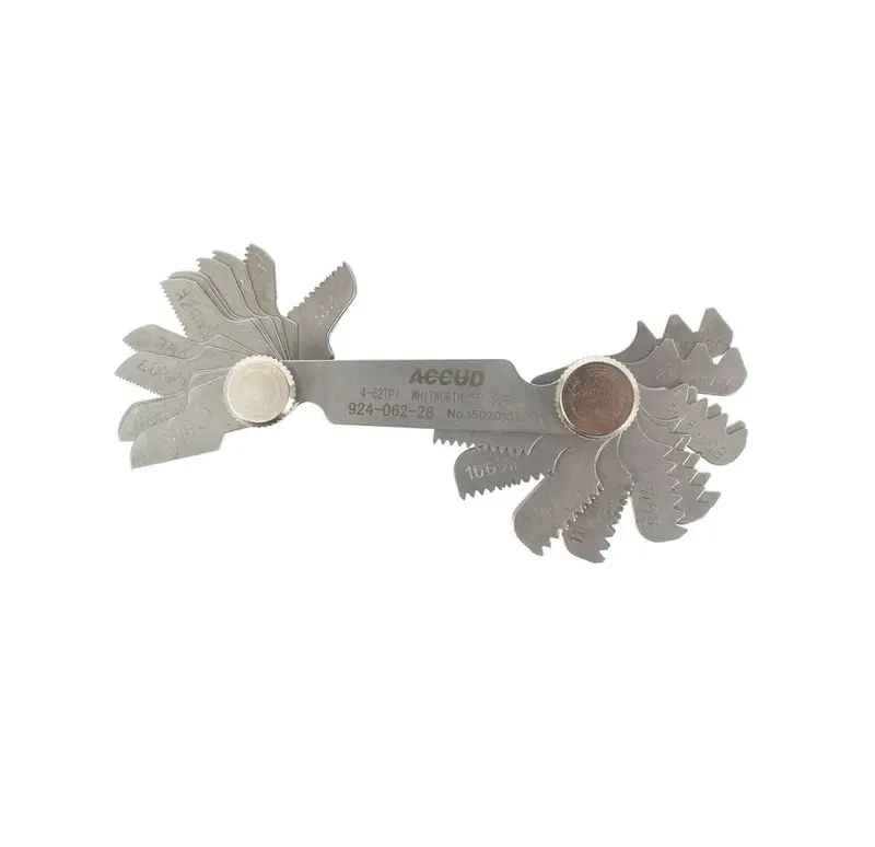 Accud Whitworth Thread Pitch Gauge: 55°, 4–62 Tpi 1