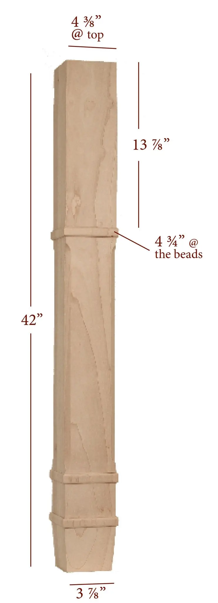 Bar14475-Cp Massive Square Charleston Bar Post – Contemporary Kitchen Use 1