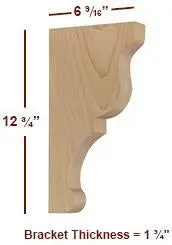 Bb-004-L Large Lexington Transitional Bar Support Bracket 1