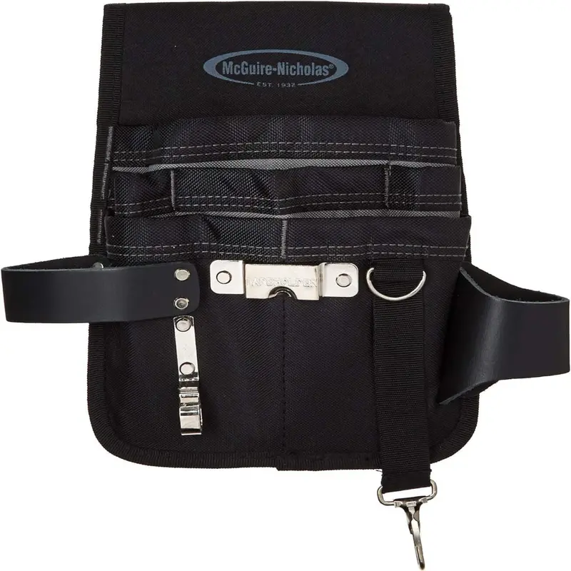 Black-And-Gray 6-Compartment Electrician’S Tool Pouch 1
