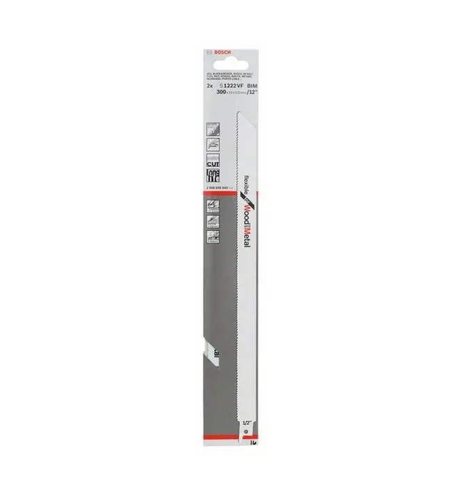 Bosch S 1222 Vf Reciprocating Saw Blade – Flexible Bi-Material Cutting Blade 1