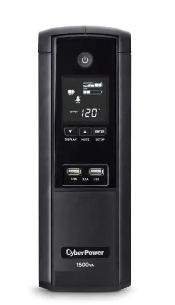 Cyberpower 1500Va Ups Battery Backup – 10 Outlets + 2 Usb Ports (Scratch & Dent) 1