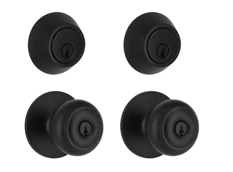Defiant Hartford Project Pack – Matte Black Single-Cylinder Keyed Entry Set For Contractors 1