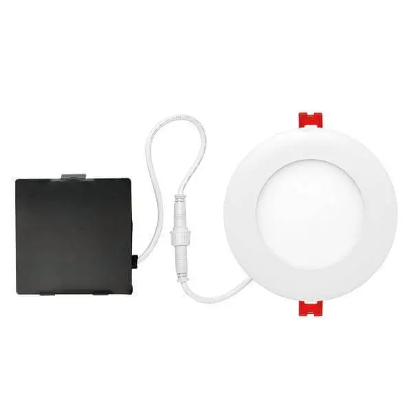 Designer Ultra-Slim 4" Integrated Led Recessed Ceiling Light Kit – White – Open-Box 1