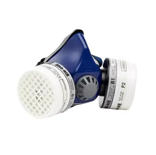 Dromex Pvc Half-Face Respirator Mask – Blue Dh-102 Twin-Filter Model 1