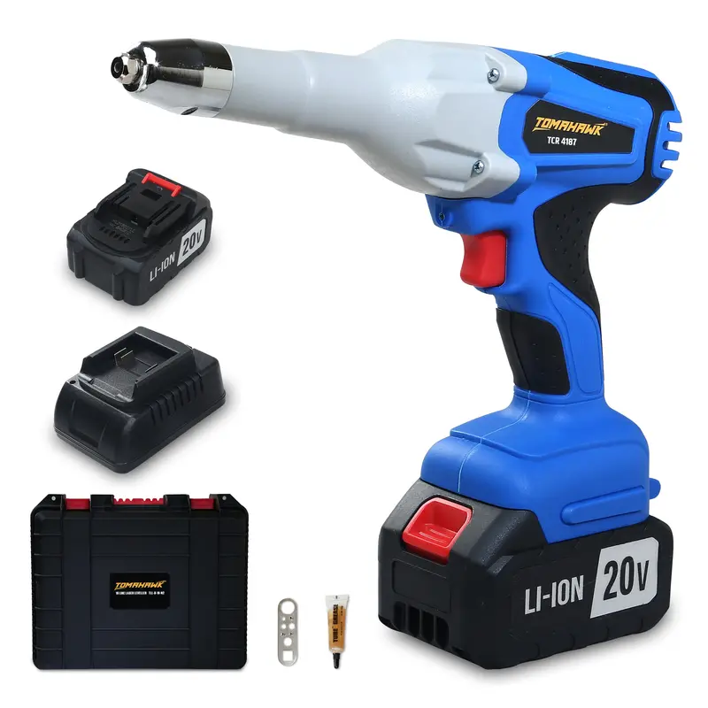 Electric Cordless Riveter – Single 3.0Ah Battery, 0–500 Rpm Adjustable Speed, Tcr-4187 1