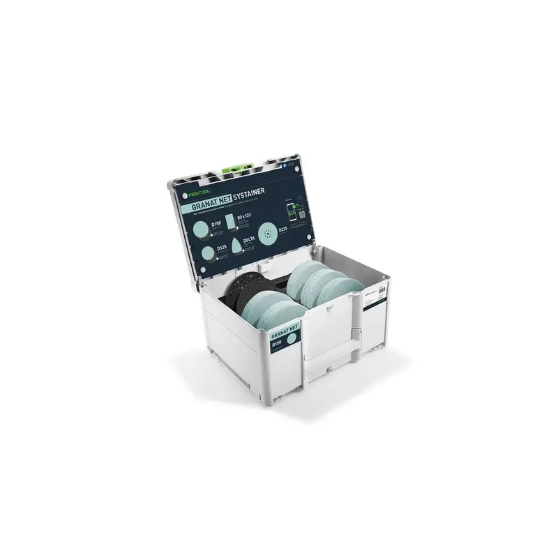 Festool Systainer3 Abrasive Storage Box – D150 Discs, 102-Piece Capacity 1