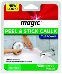Magic Peel-And-Stick Tub & Wall Caulk Strip – 1-5/8" X 11 Ft, White (Damaged Packaging) 1