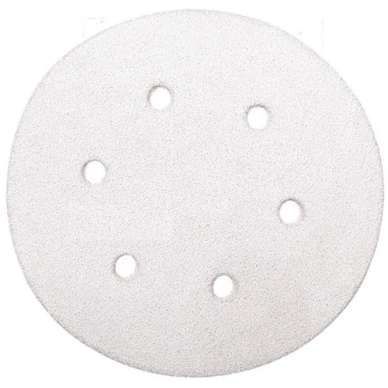 Makita 150 Mm Hook-And-Loop Sanding Discs – 240 Grit, White, 6-Hole Design (10-Pack) 1
