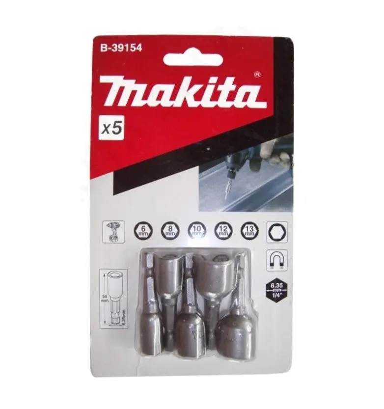 Makita 5-Piece Magnetic Nut Setter Set – Precision Fastening Tool 1
