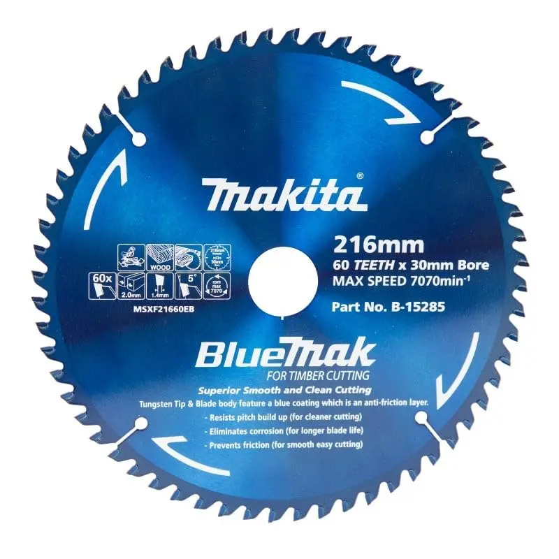 Makita Bluemak Carbide-Tipped Circular Saw Blade – 216 Mm Ø, 60 Tooth 1