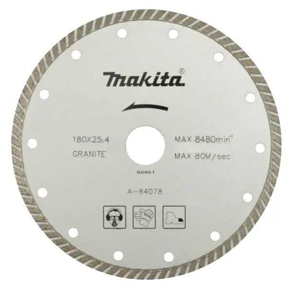 Makita Long-Life Turbo Rim Diamond Blade — 180 Mm, 22.23 Mm Arbor 1