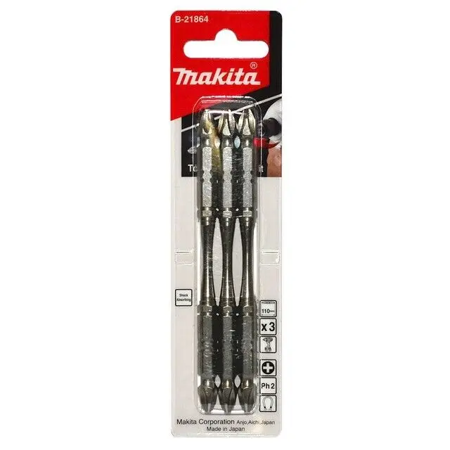 Makita Ph2 × 85Mm Double-Ended Impact Screwdriver Bits – Precision-Machined, Made In Japan 1
