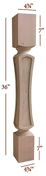 Massive Full-Window Emma Kitchen Island Leg – Statement Island Support 1