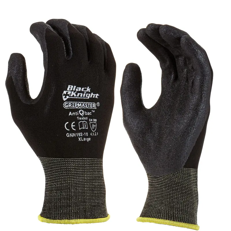 Maxisafe Black Knight Gripmaster Work Gloves – Large, Brown Hemmed 1