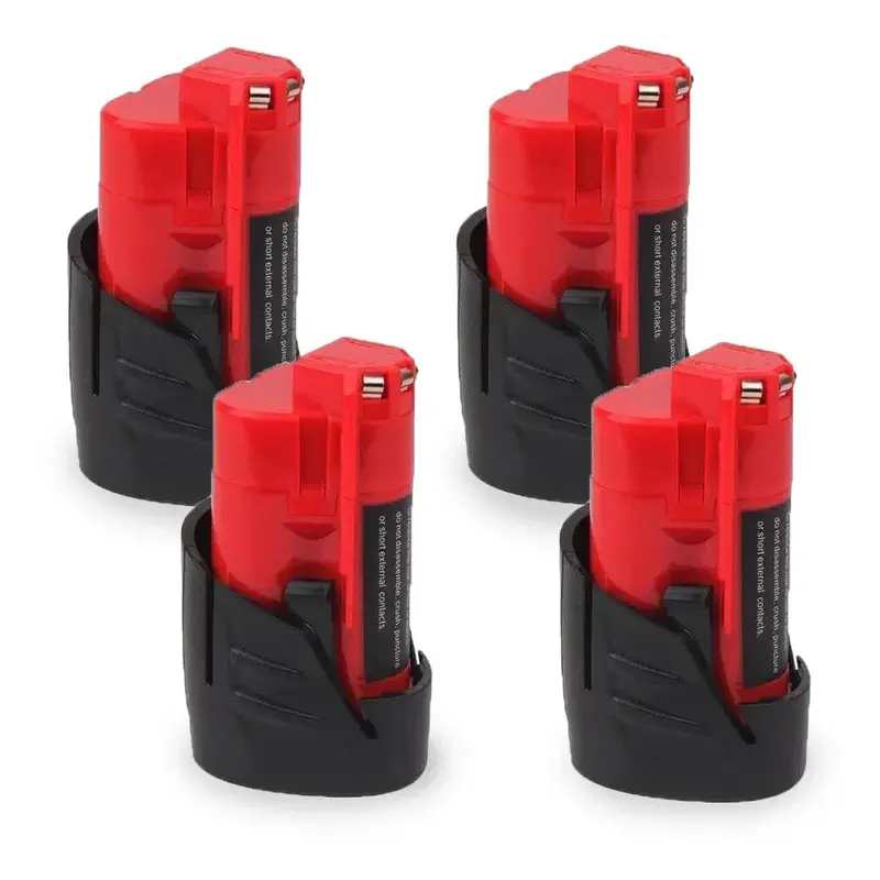 Milwaukee M12 12V Replacement Battery – Upgraded 3.5Ah Li-Ion (4-Pack) 1