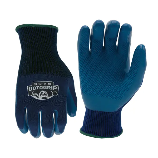 Octogrip Heavy-Duty Work Gloves – 13-Gauge Polyester, Three Sizes 1