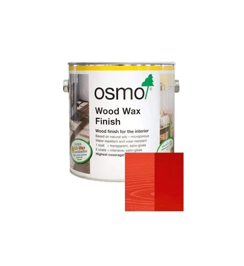 Osmo Wood Wax Intensive Colour – 375Ml Flame Red (Code 3104) 1