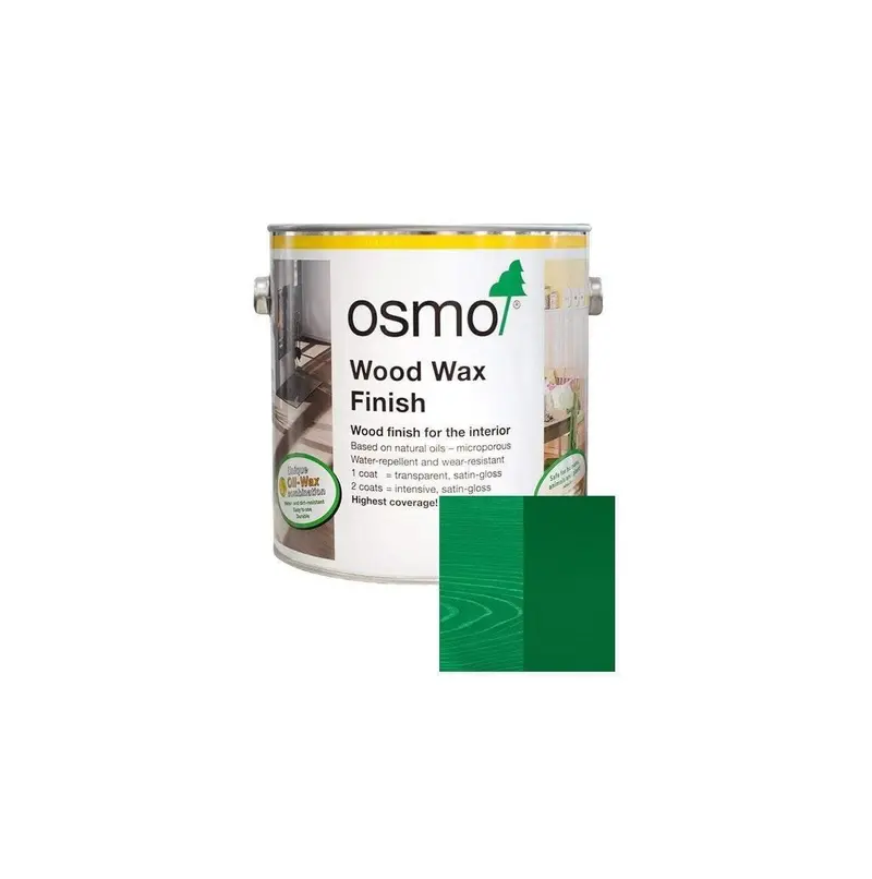 Osmo Wood Wax Intensive In Mint Green, Decorative & Protective, 375Ml (3131) 1