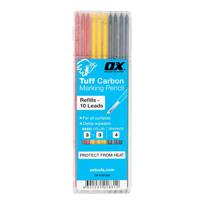 Ox Tuff Carbon Marking Pencil Refills — 10-Pack 1