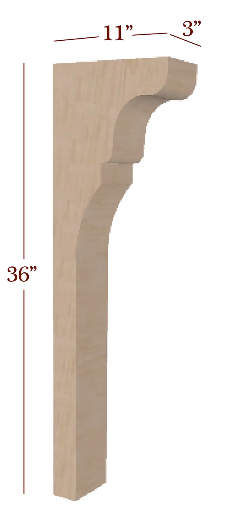 Providence Trim-To-Height Island Corbel – Elegant 3" Bracket For Kitchen Islands And Vent Hoods 1