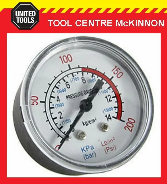 Quality Air Compressor 200 Psi Pressure Gauge – 1/4" Bsp Rear-Mount Design 1