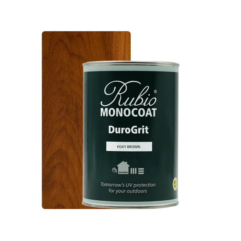 Rubio Monocoat Durogrit Foxy Brown – 1L Eco-Conscious Wood Stain 1