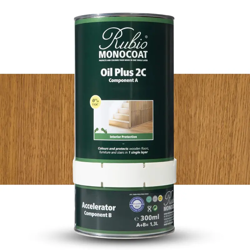 Rubio Monocoat Oil Plus 2C Gold Label Honey Finish – 1.3L Wood Oil 1