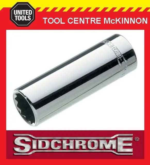 Sidchrome Scmt14457 1/2" Drive 12-Point 9/16" Torqueplus Deep Socket 1