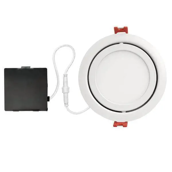 Slimline Swivel 4-Inch Integrated Led Recessed Lighting Kit – White Finish (Damaged Packaging) 1