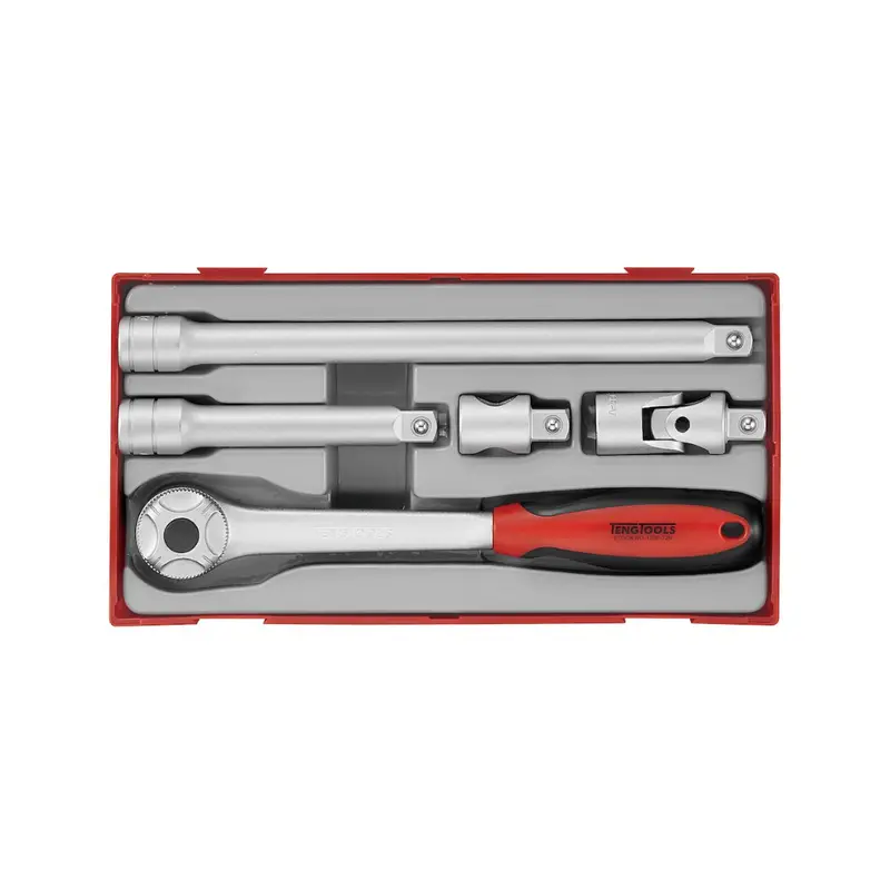 Teng Tools 1/2" Ratchet & Accessories Combo | Tt1 5-Piece Mechanic’S Pack 1