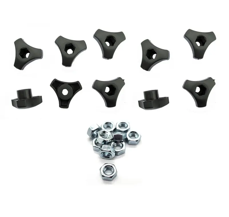 Toolcraft M6 Plastic Star Knobs – 10-Piece Set 1