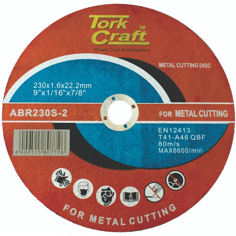 Tork Craft 230Mm Precision Cutting Disc For Steel & Stainless Steel – 1.6Mm Thickness, 22.22Mm Arbor 1