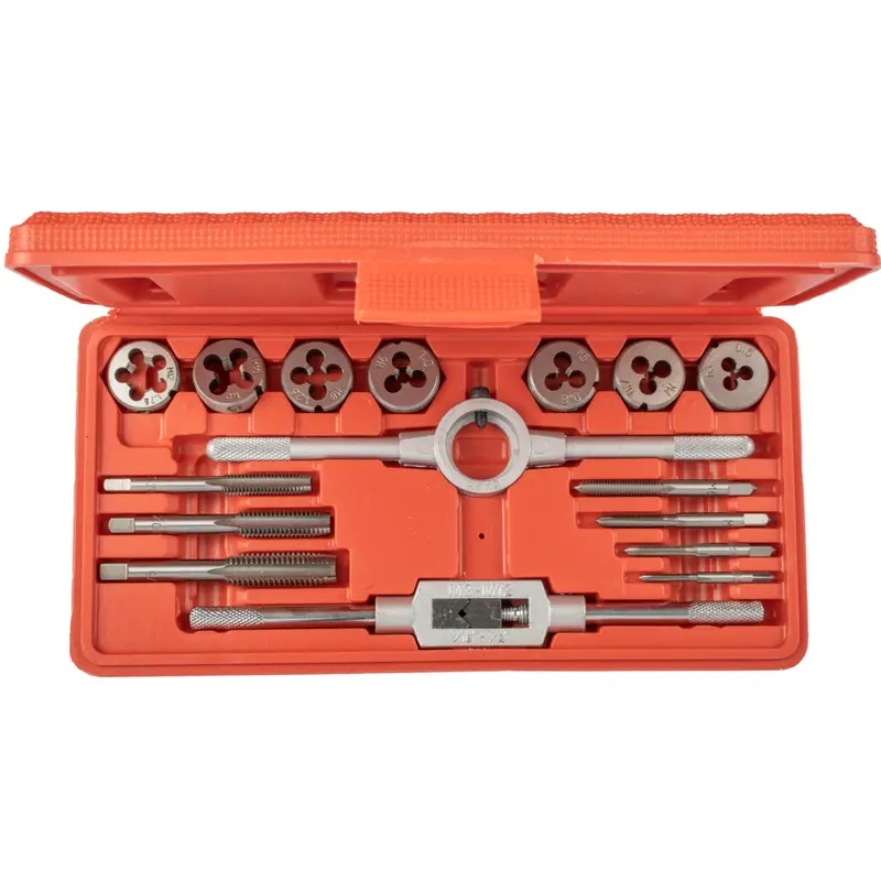Tork Craft Carbon Steel Tap And Die Set – 16-Piece Kit 1