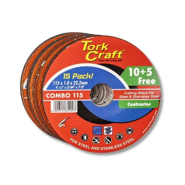 Tork Craft High-Performance Cutting Discs – 115X1.0X22.2Mm, 10-Pack + 5 Bonus (4× Durability) 1