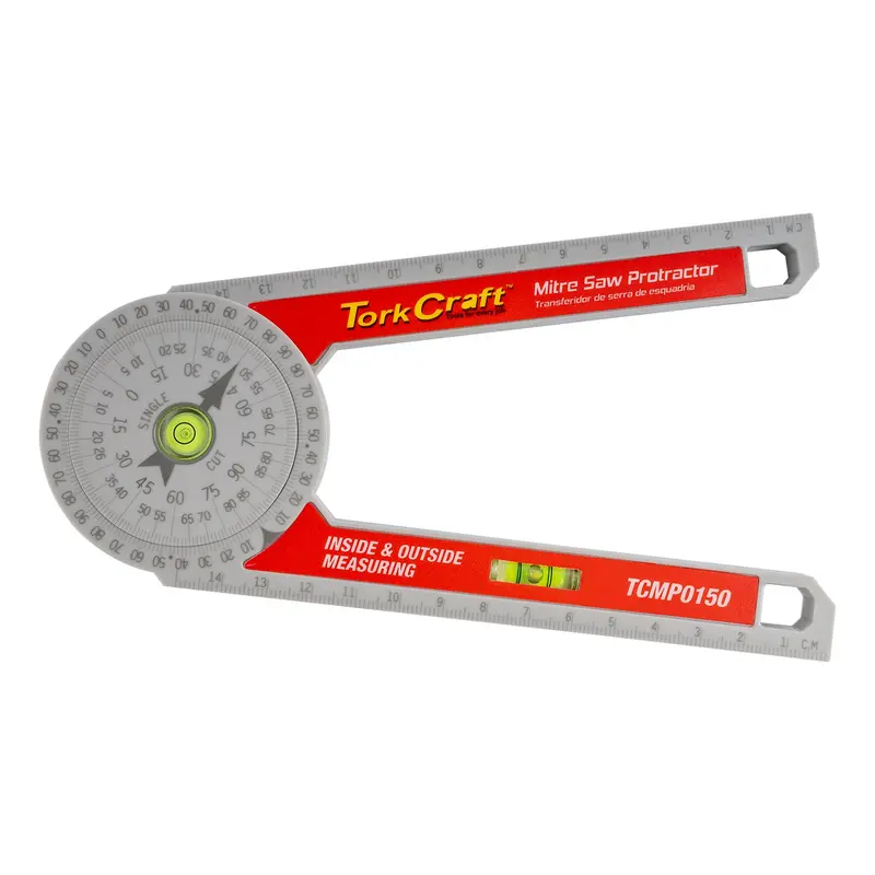 Tork Craft Mitre Saw Protractor – 150 Mm Adjustable 360° Angle Level 1