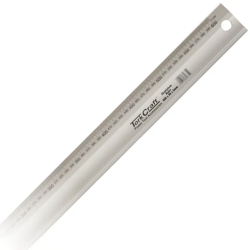 Tork Craft Precision Aluminum Straight Edge Ruler, 600 × 50 × 5 Mm, Type B 1