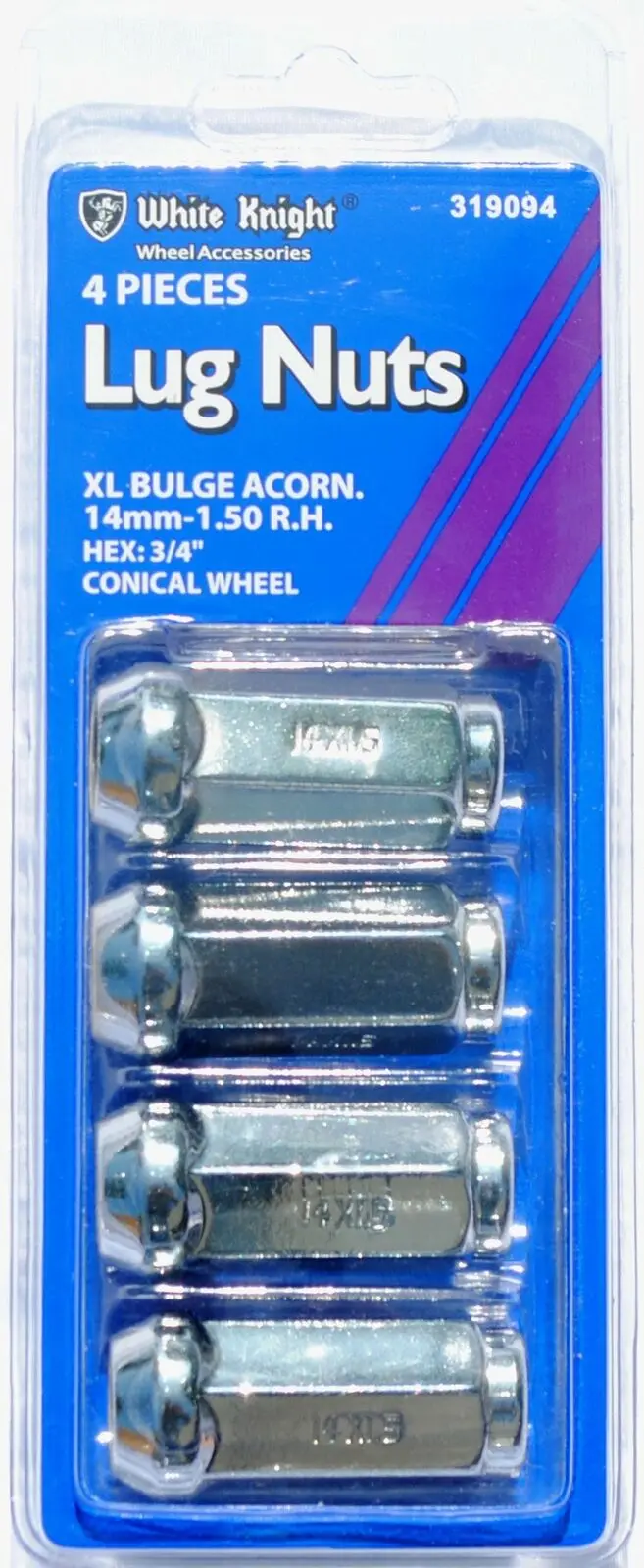 White Knight Xl Bulge Acorn Lug Nuts – Damaged Box 1