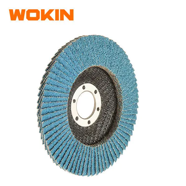 Wokin 4.5" Zirconia Oxide Flap Disc – 80 Grit, Fiber Backing 1